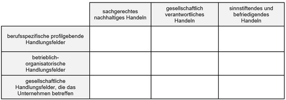 Abbildung 4: Themen- und Kompetenzraster zur Identifizierung nachhaltigkeitsorientierter Handlungskompetenzen (vgl. Bretschneider/Caspar/Melzig, im Druck)